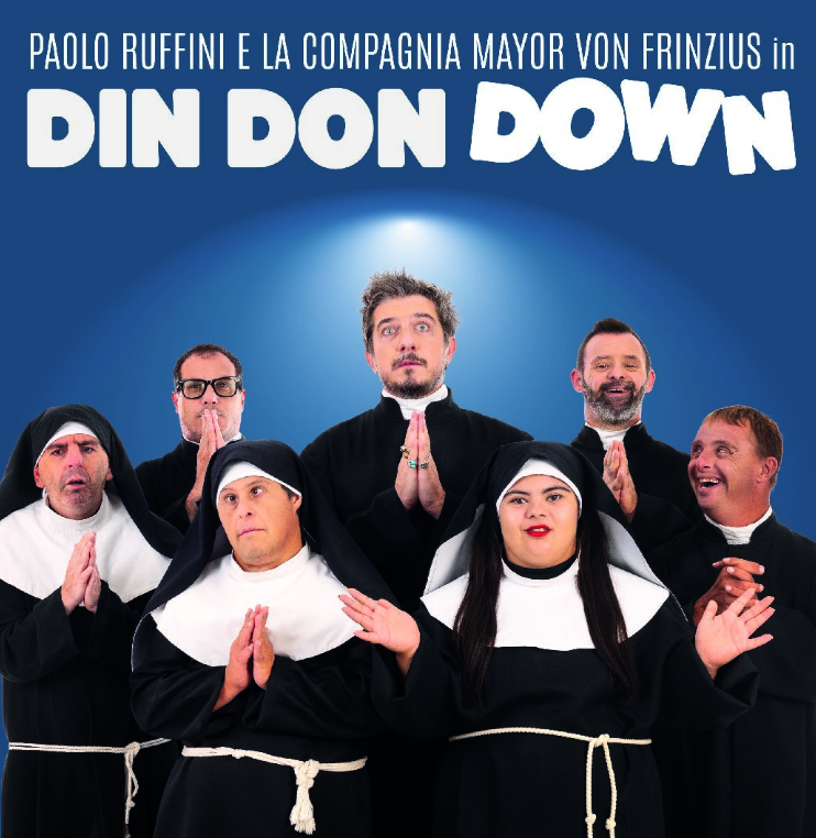 Tutto pronto per 'Din Don Down', lo spettacolo di Paolo Ruffini con la Compagnia Mayor Von Frinzius di attori con disabilità. In scena martedì 1 settembre alla Cavea.