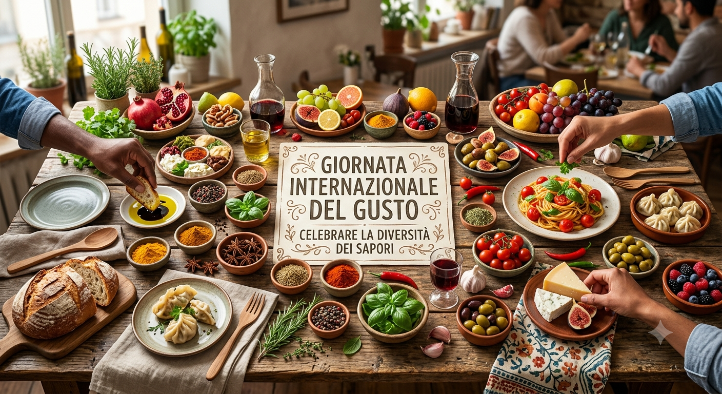 Immagine generata con AI per Giornata Internazionale del Gusto