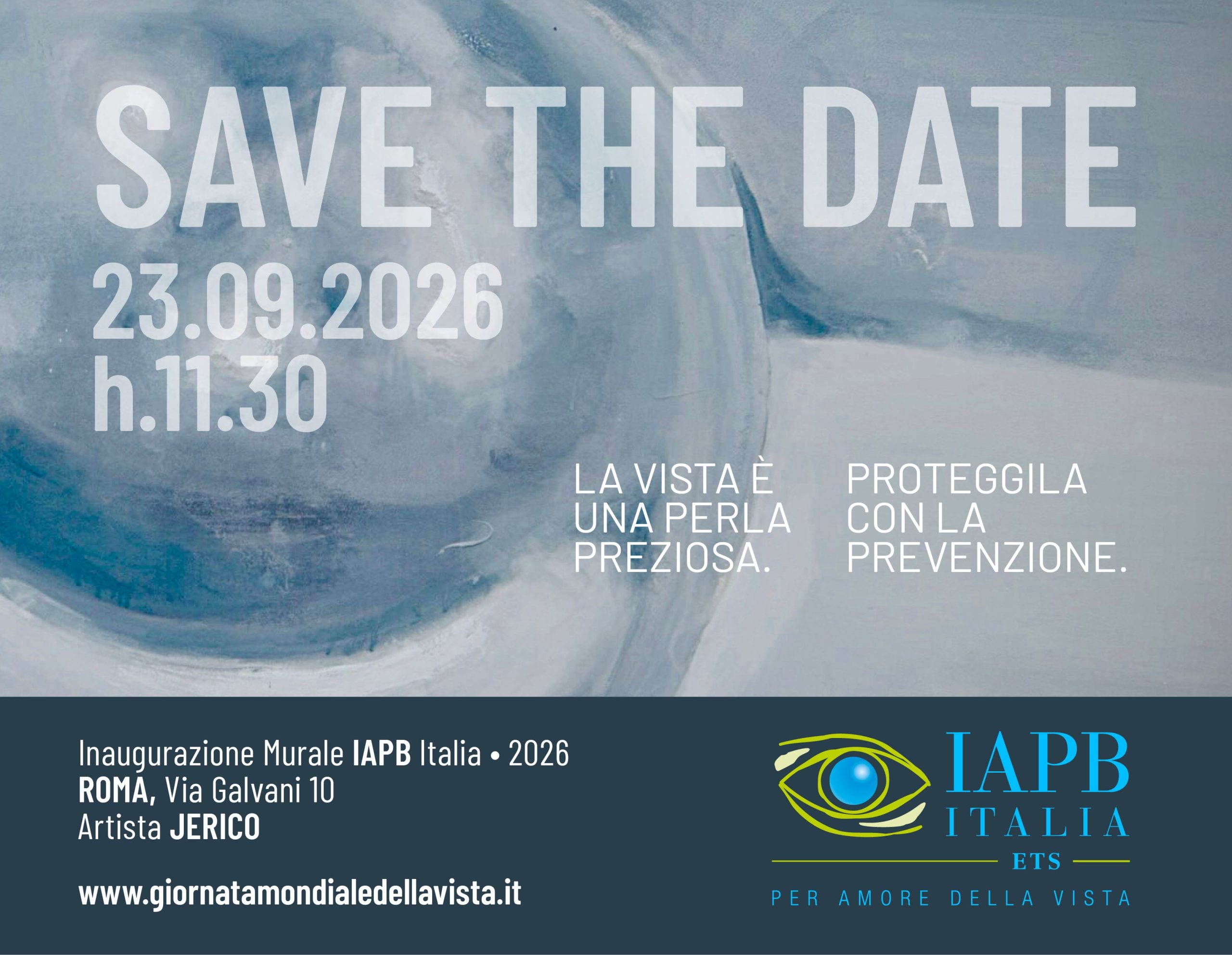 Il 23 settembre a Roma (Testaccio) verrà inaugurato "La vista è una perla preziosa, proteggila con la prevenzione", il primo murales tattile promosso da IAPB Italia ETS con Roma Capitale.