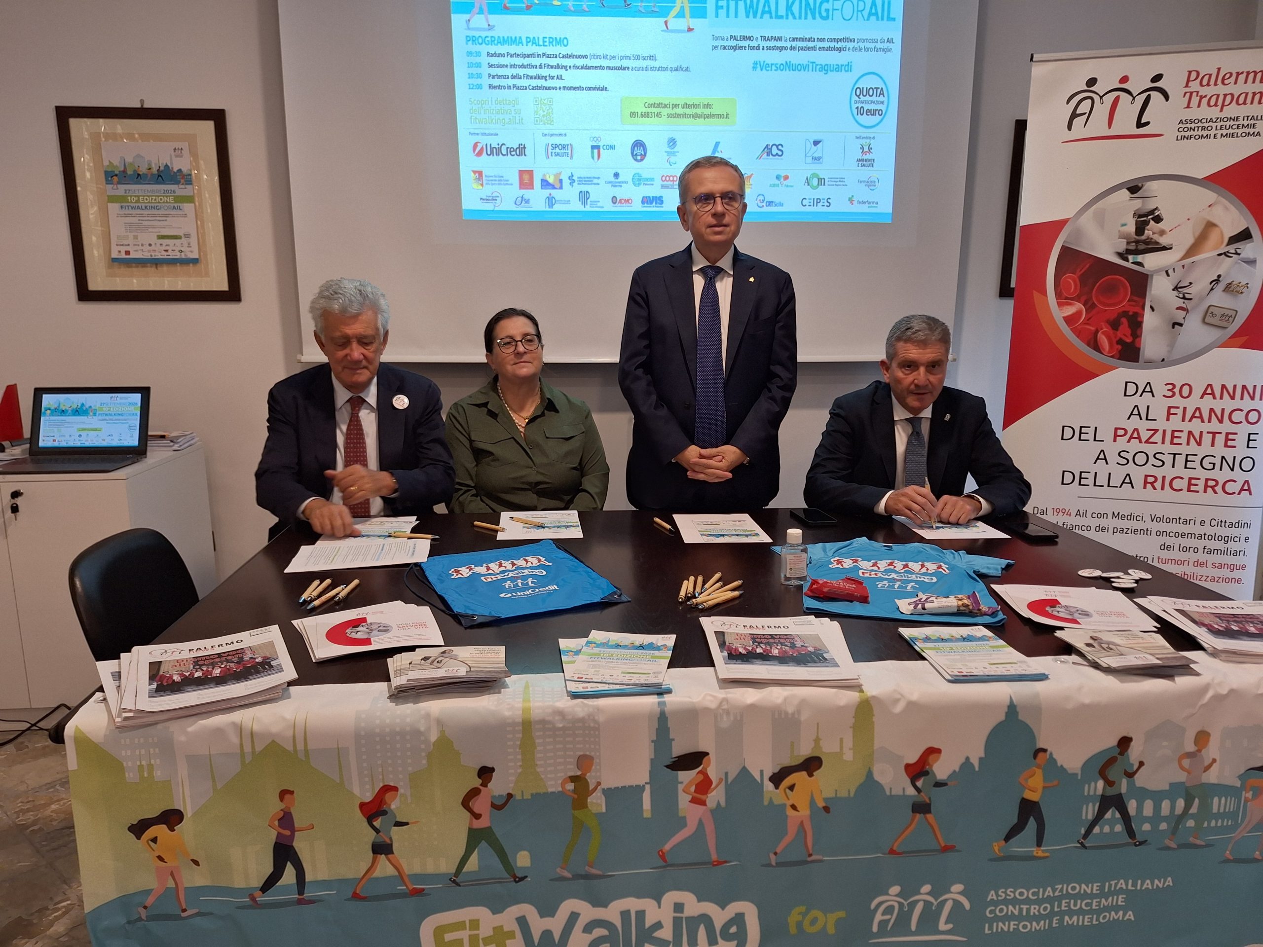 nella foto, da sx, Pino Toro, Marilena Spedale, Roberto Tobia e Alessandro Anello