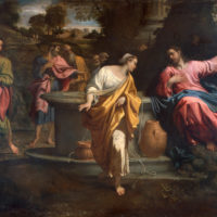 Titolo: Cristo e la Samaritana al pozzo Autore: Annibale Carracci Anno: 1593 - 1594 Dimensioni: cm 170 x 225 Inventario: 104 Materia e tecnica: Olio su Tela Sala: XXVIII